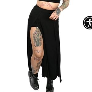 Foxblood Darla maxi skirt with built in shorts